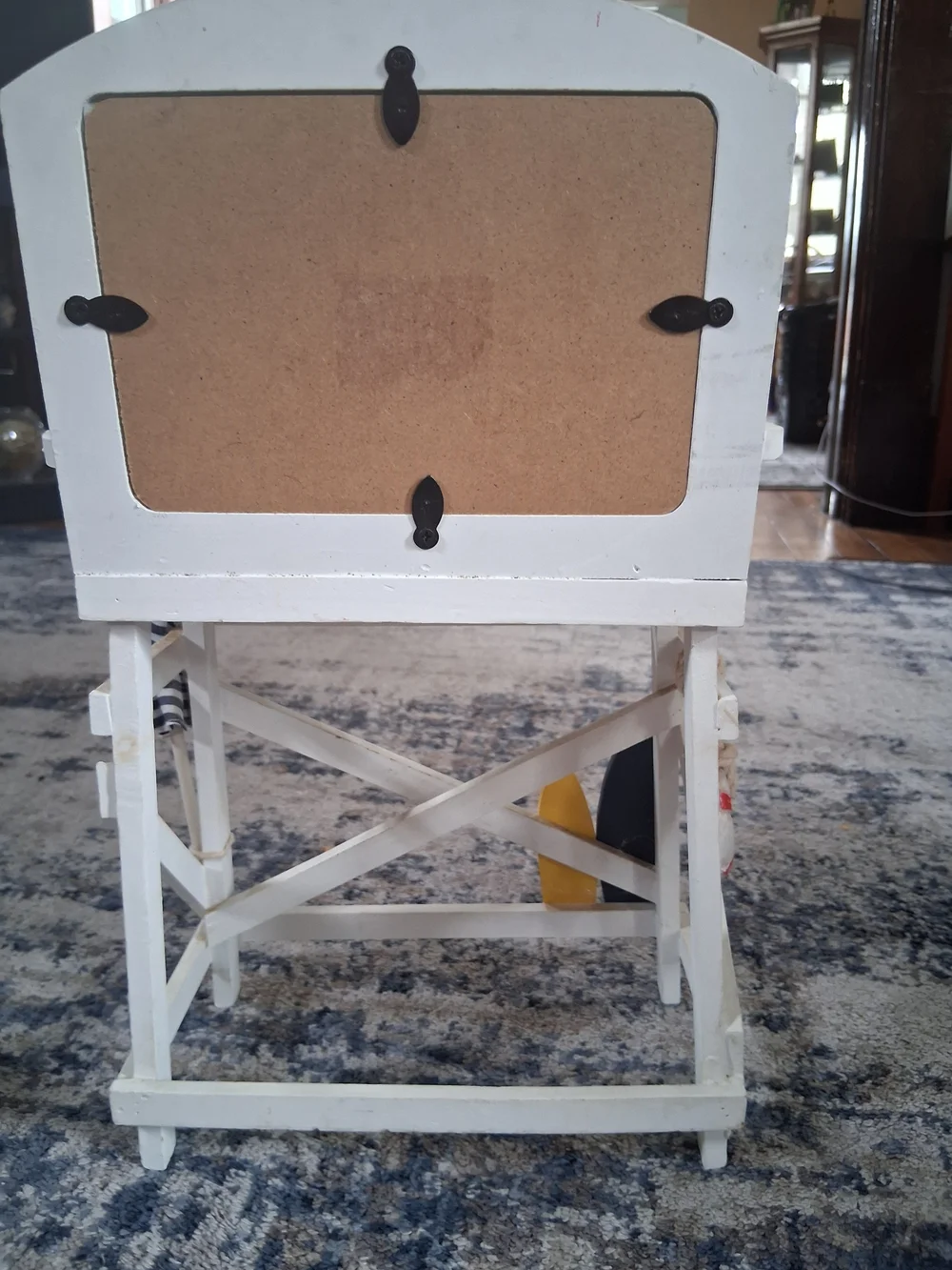 Coastal White Chair Photo Frame with Surfboard Accents
